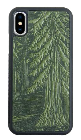 CLEARANCE Leather iPhone Case, Forest, Fern