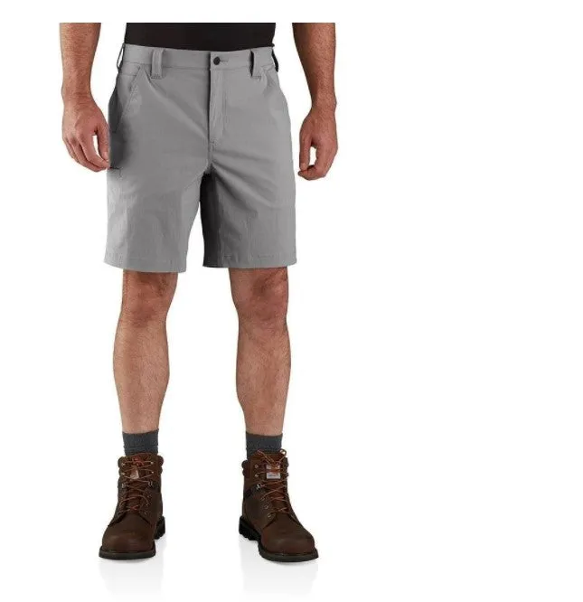 104198 Carhartt Force Relaxed Fit Lightweight Ripstop Work Short - 9 Inch | Asphalt & Basil