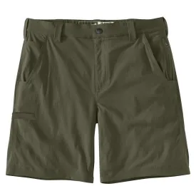 104198 Carhartt Force Relaxed Fit Lightweight Ripstop Work Short - 9 Inch | Asphalt & Basil