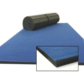 12 metre Cannons UK Rollaway Gymnastics Wrestling Martial Arts Mat Carpet Top Blue or Black