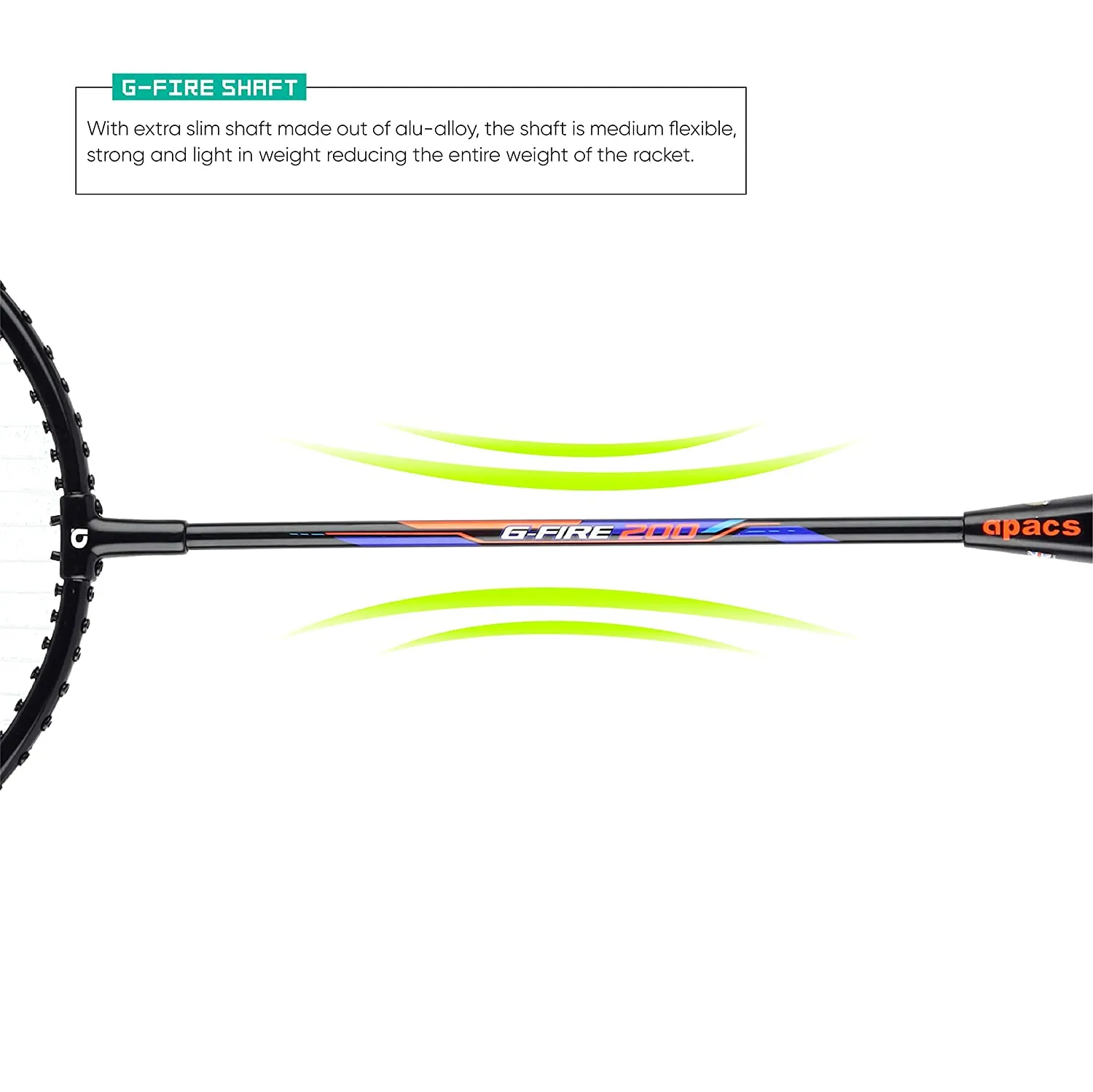 Apacs G-Fire 200 Strung Badminton Racquet (2 Pcs Racket Offer)