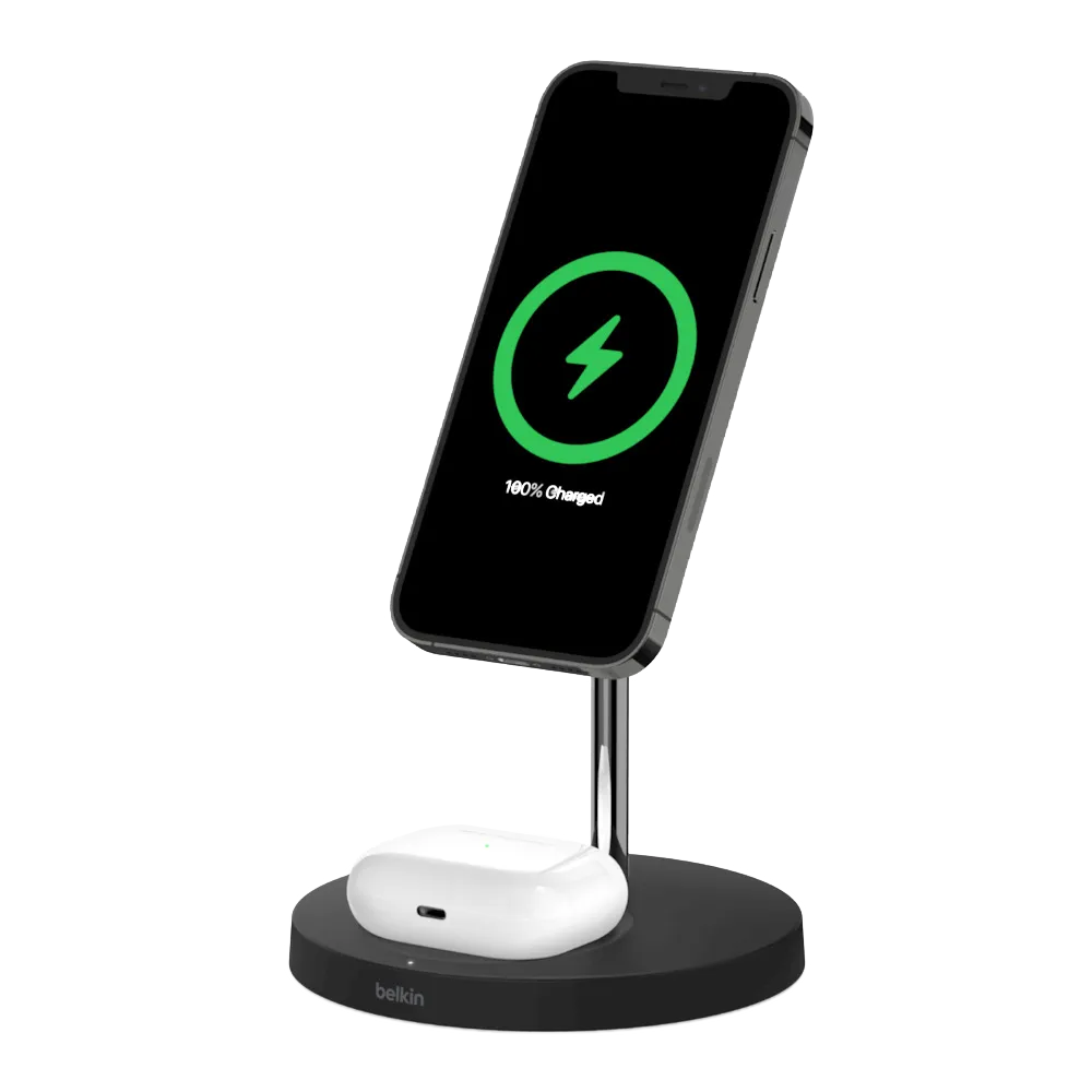 Belkin BOOSTCHARGE PRO 2-in-1 Wireless Charger Stand With MagSafe 15W