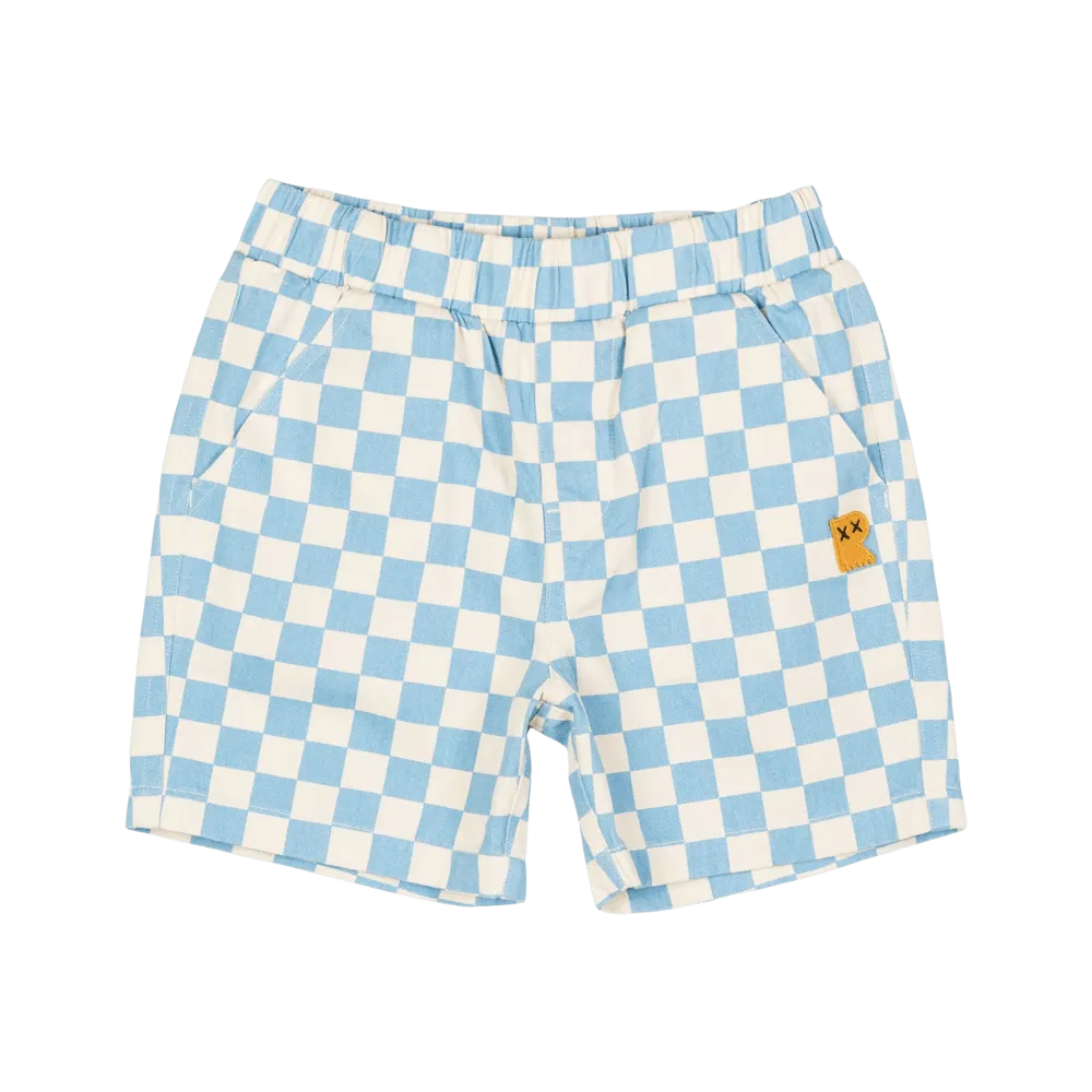 Blue Check Starter Shorts