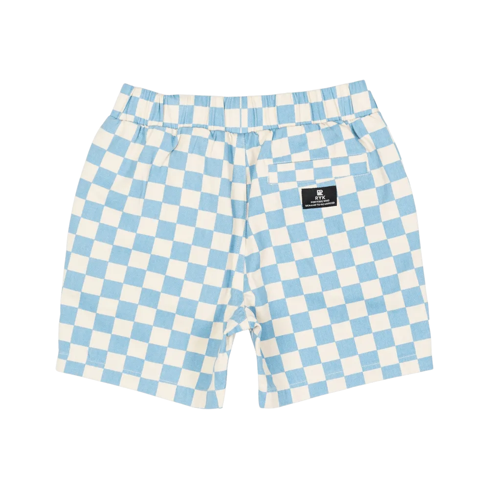 Blue Check Starter Shorts