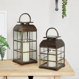 Brass Indoor TruGlow® Candle Lantern Duo