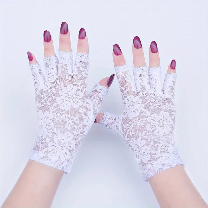 Bridal Fingerless Lace Gloves  Elegant Wedding Accessory