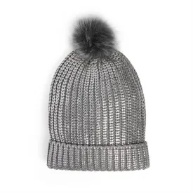 Coco & Carmen Metallic Hat - Grey