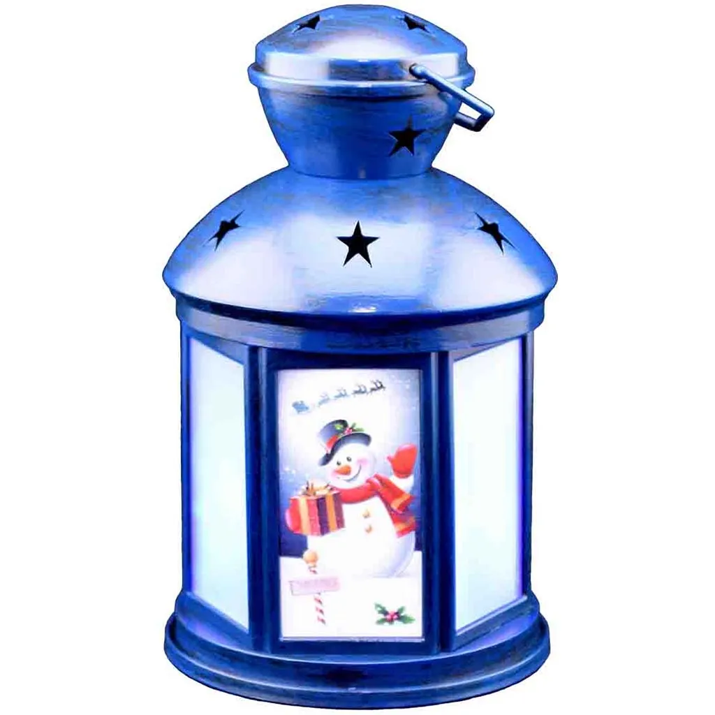 Colonial Christmas Lanterns Blue