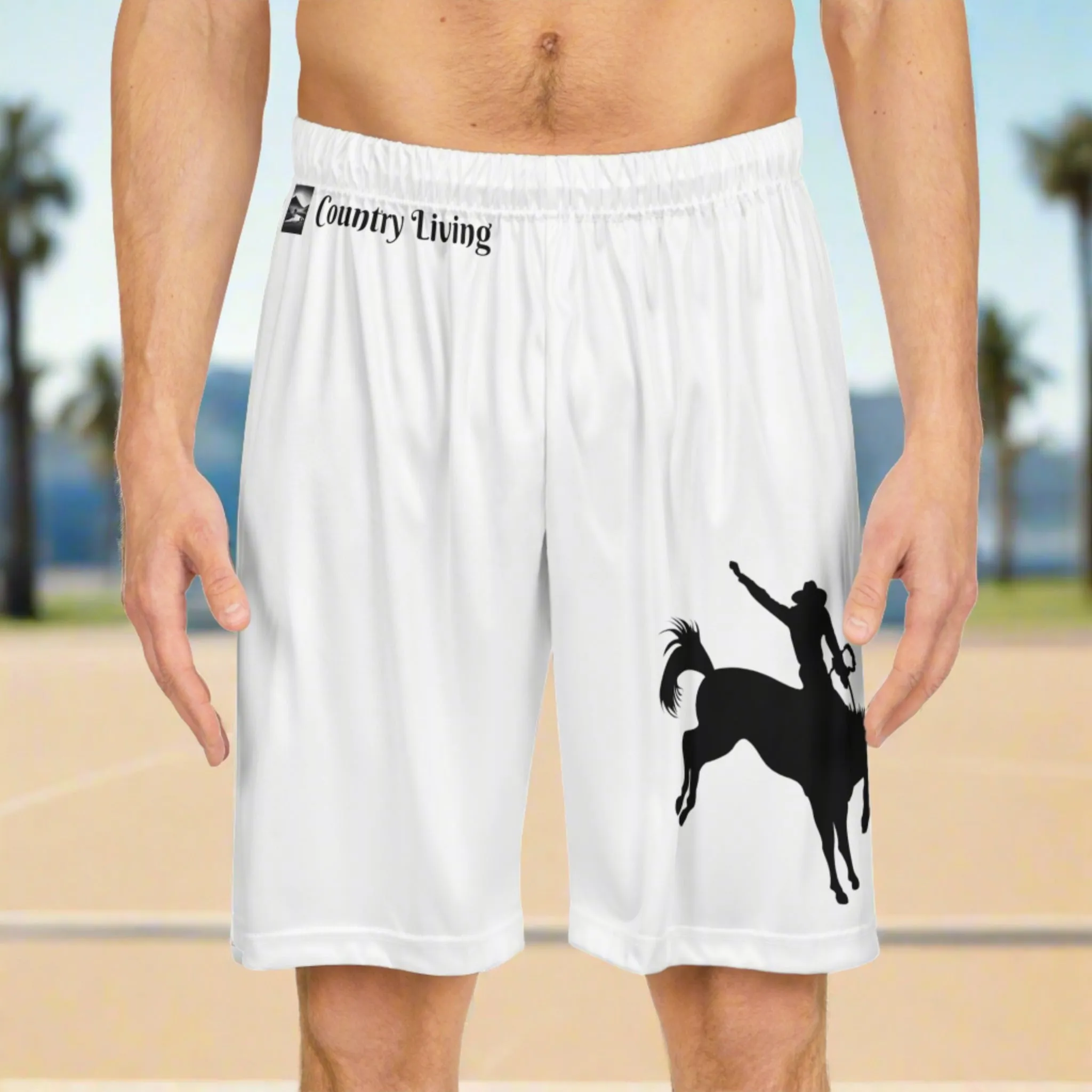 Country Living Basketball Shorts (AOP)