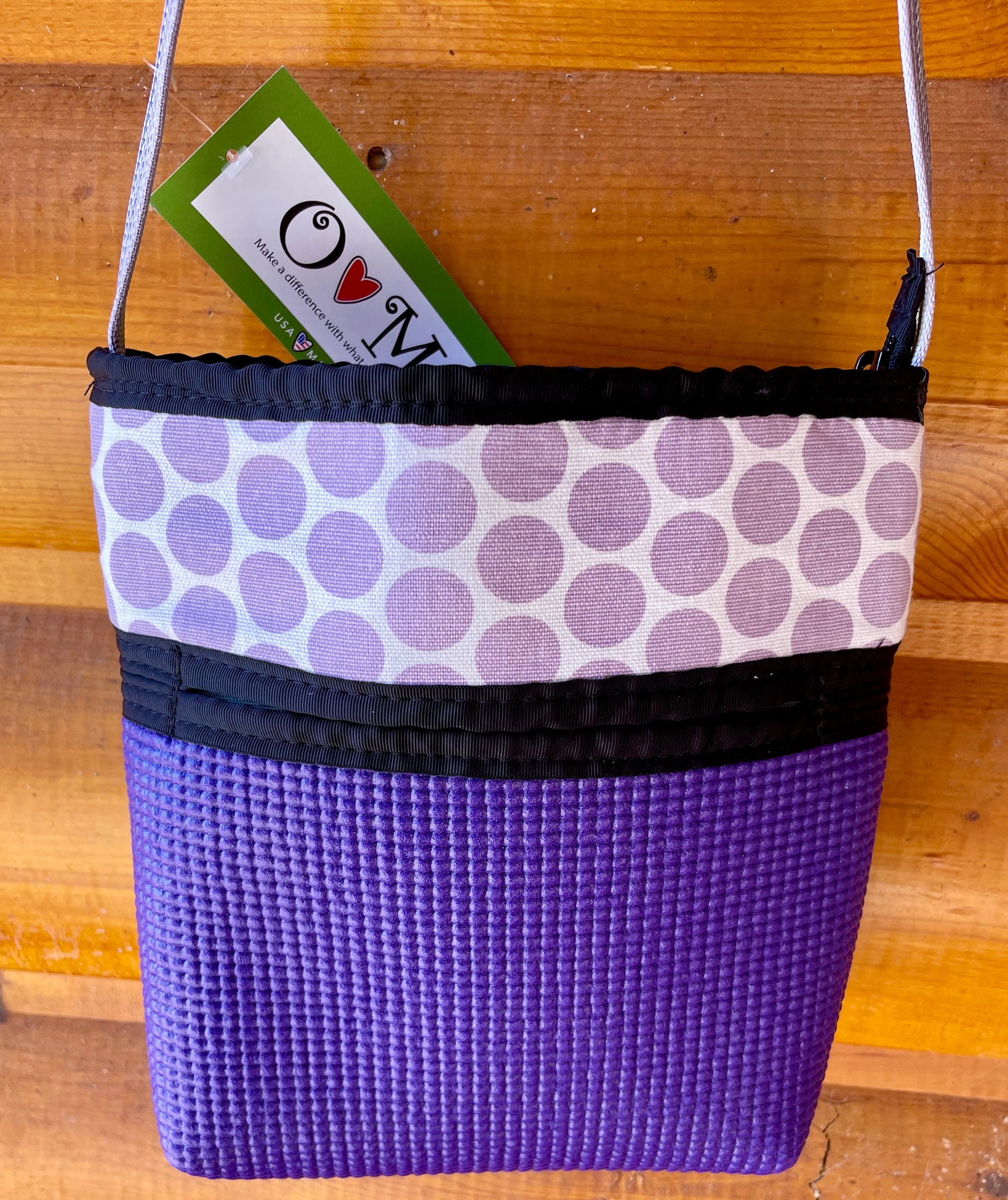 Dede Purple Purse-Polka Dot Print Fabric