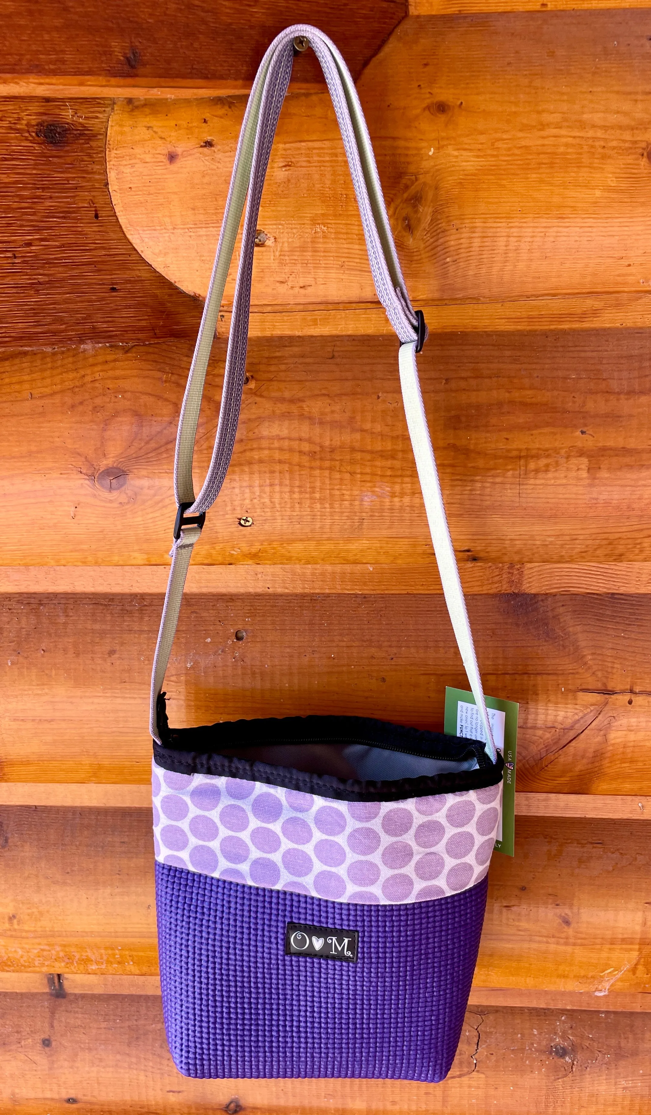 Dede Purple Purse-Polka Dot Print Fabric