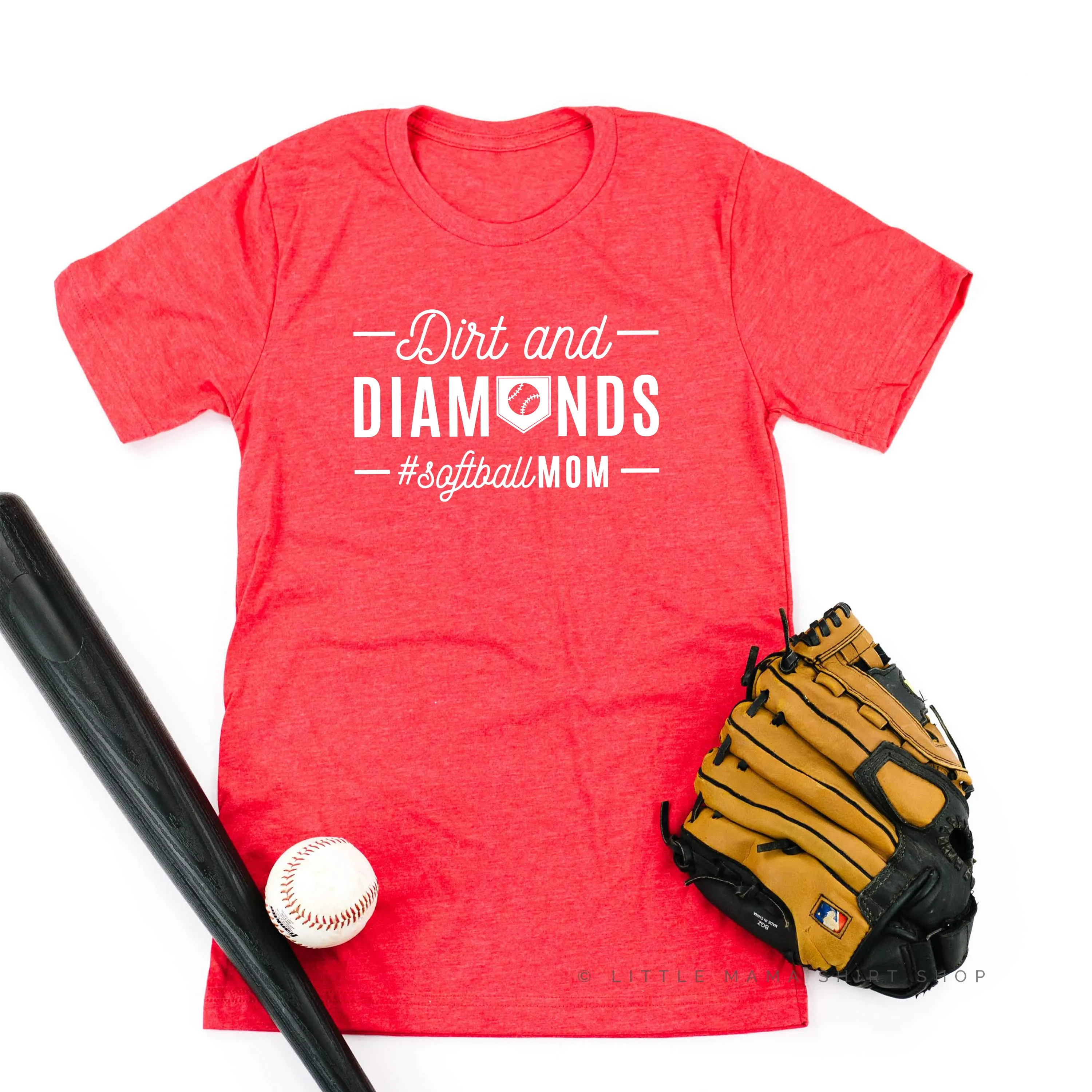 Dirt and Diamonds - Softball Mom - Unisex Tee