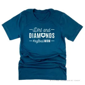 Dirt and Diamonds - Softball Mom - Unisex Tee