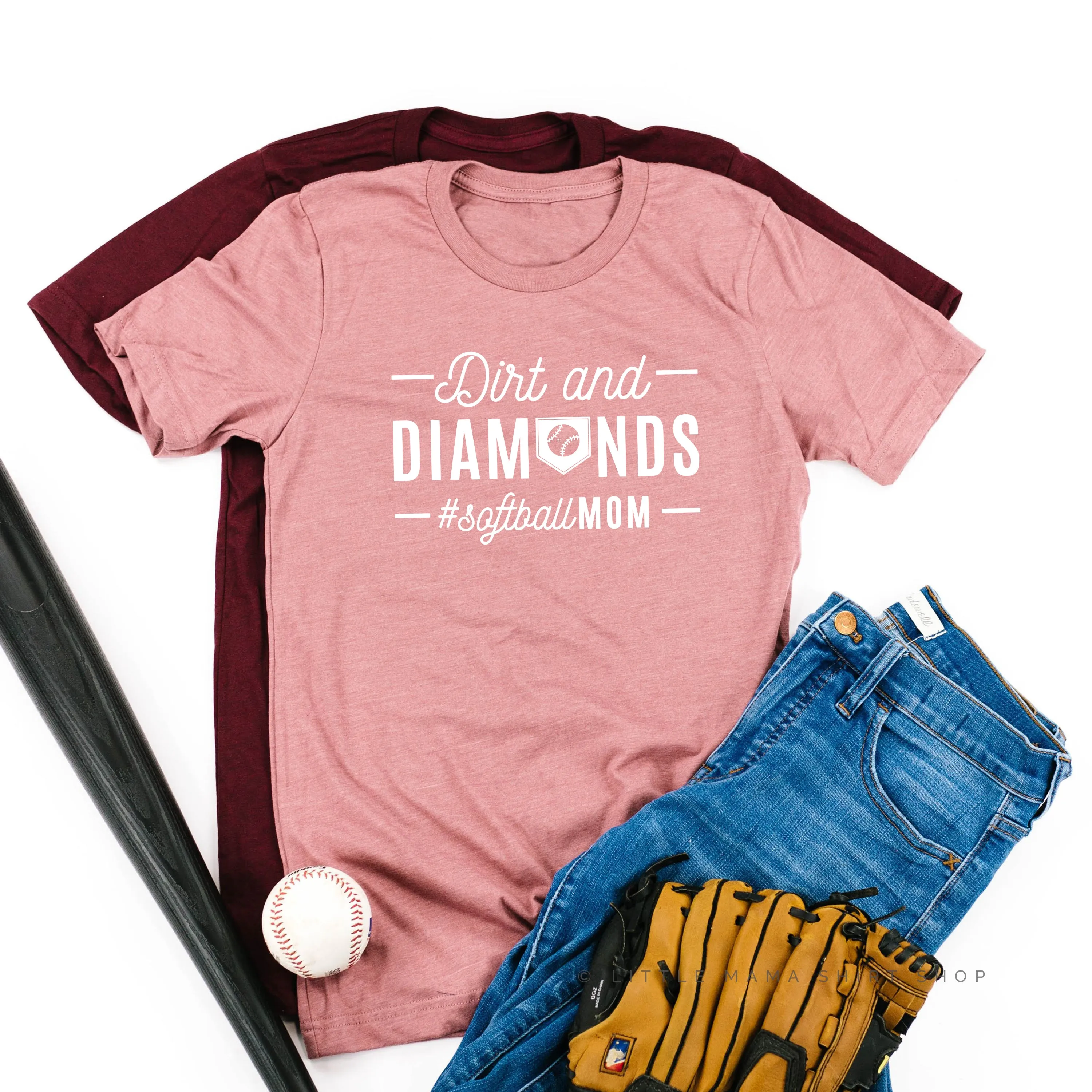 Dirt and Diamonds - Softball Mom - Unisex Tee