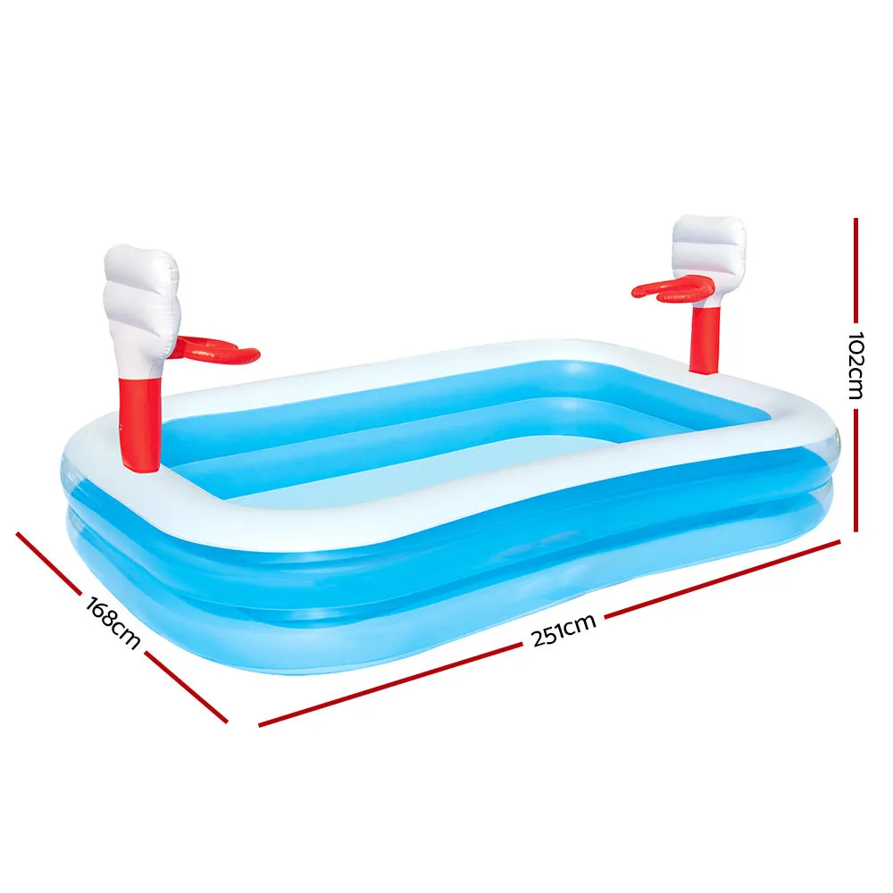 Durable Inflatable Kids Pool with Basketball Hoop - Bestway