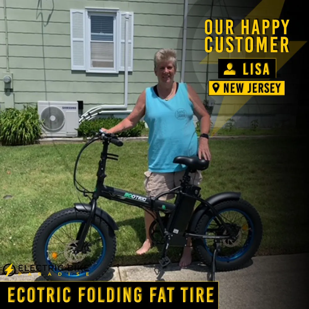 Ecotric 48V/13Ah 500W Folding Fat Tire Electric Bike With LCD Display