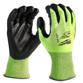 High Visibility Cut Level 4 Polyurethane Dipped Gloves - XL