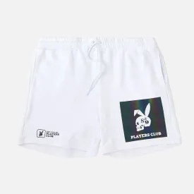 Iridescent Terry Shorts White