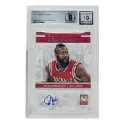 James Harden Signed Houston Rockets 2012-13 Elite Card #15 BAS Auto 10