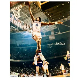 Julius Irving "Dr. J" Signed Philadelphia 76ers Dunk Basketball 16x20 Photo (Beckett)