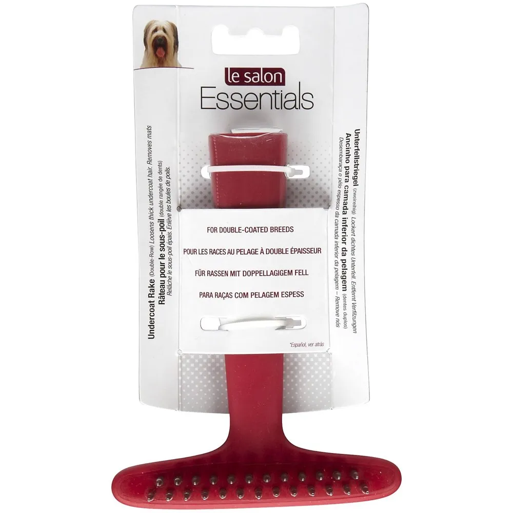 Le Salon Essentials Double Row Undercoat Rake for Dogs