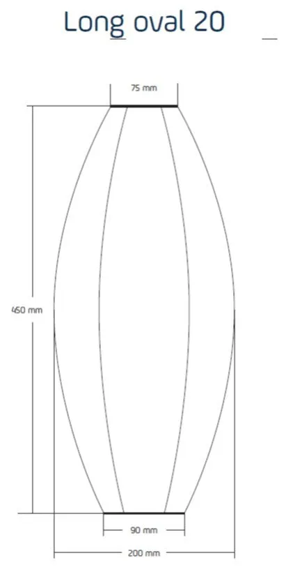 LUMIZ Outdoor Lantern Long Oval 20 - Papaya