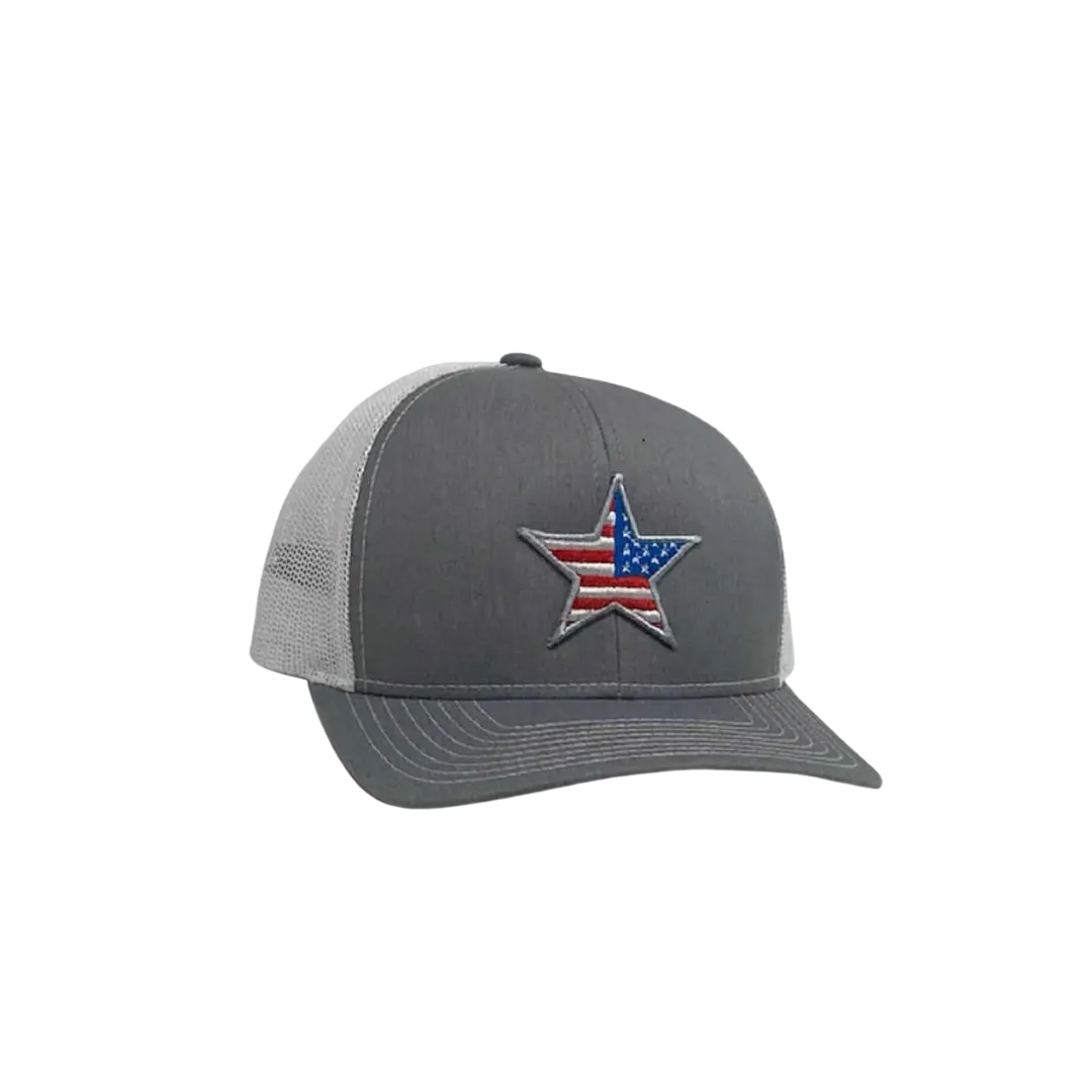 Oil Field Hats Usa Star White Cap