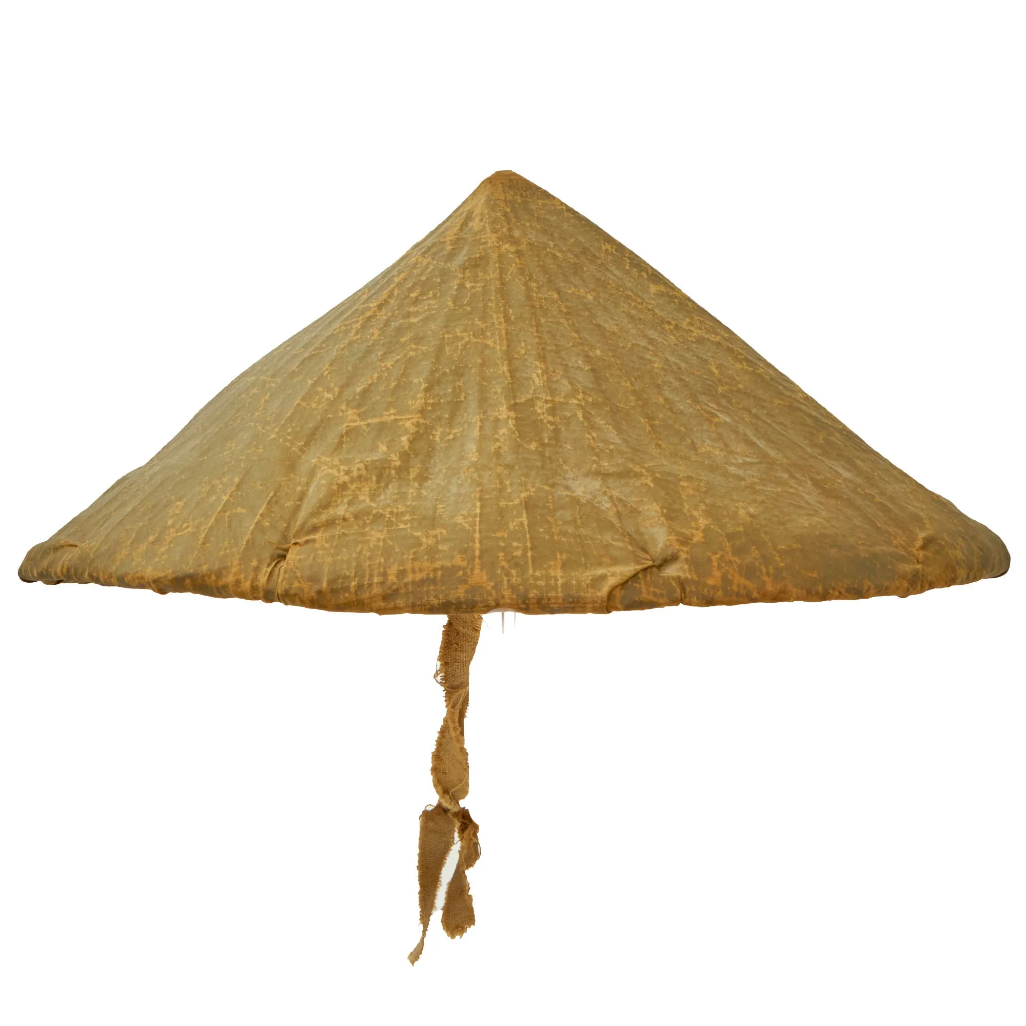 Original U.S. Vietnam War Soldier Bring-Back Vietcong Bamboo Rice Paddy Hat with Written Provenance - Dated April 1969