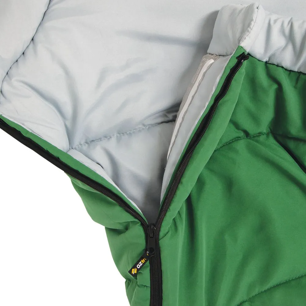 OZtrail Junior Kingsford 0°c Sleeping Bag in Green