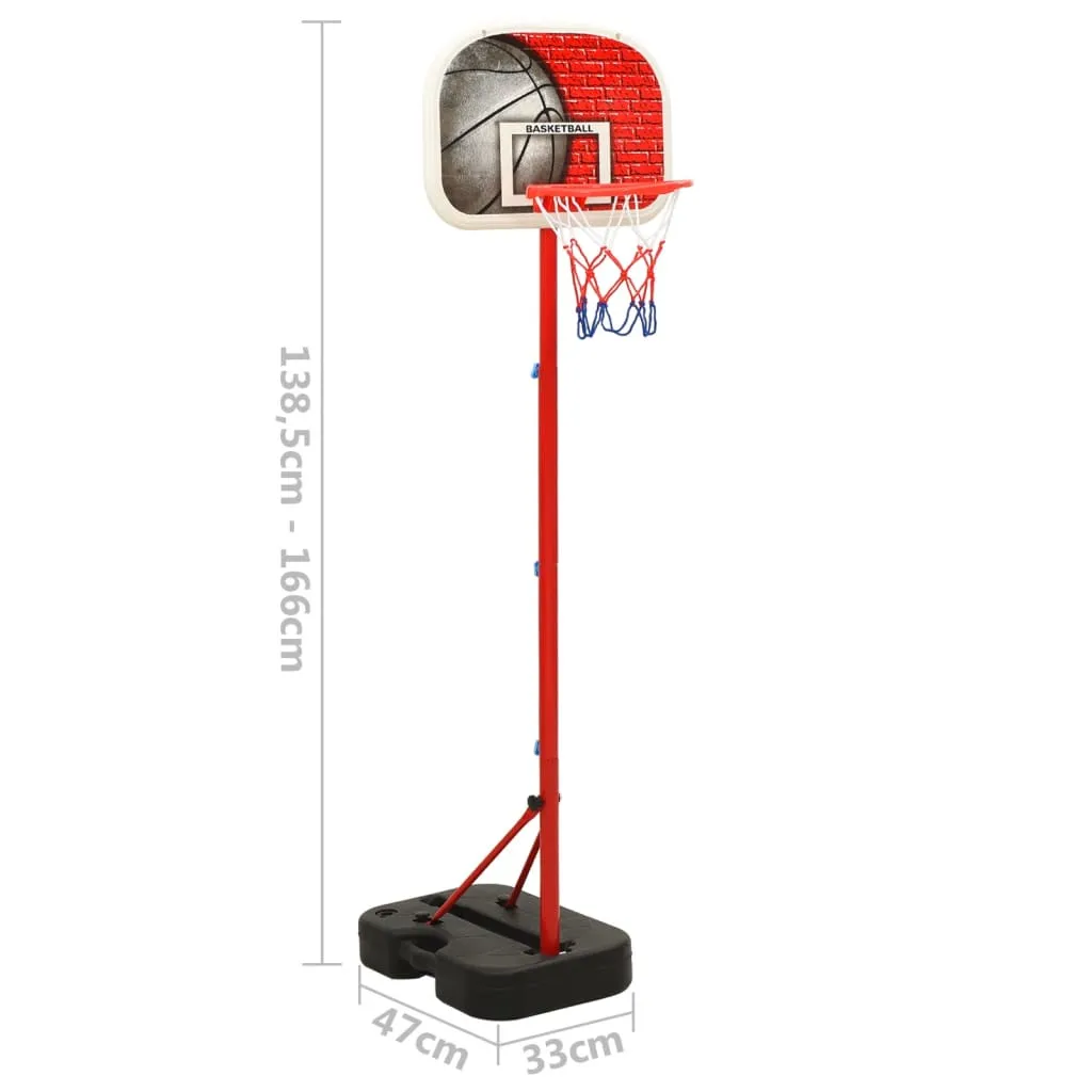 Portable Basketball Play Set Adjustable 138.5-166 cm