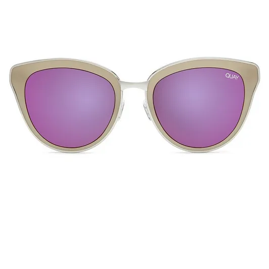 Quay Australia - Every Little Thing Cat Eye Sunnies in Silver/Pink