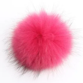 Rose Pink Fur Pom Pom