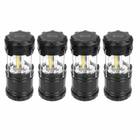 Set of 4 360-Degree Collapsible Camping Lanterns with Power Bank