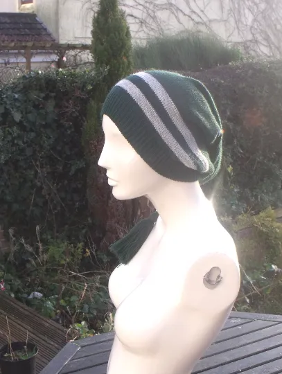 Slytherin colours, Harry Potter inspired, Pixie hat  year 3 style