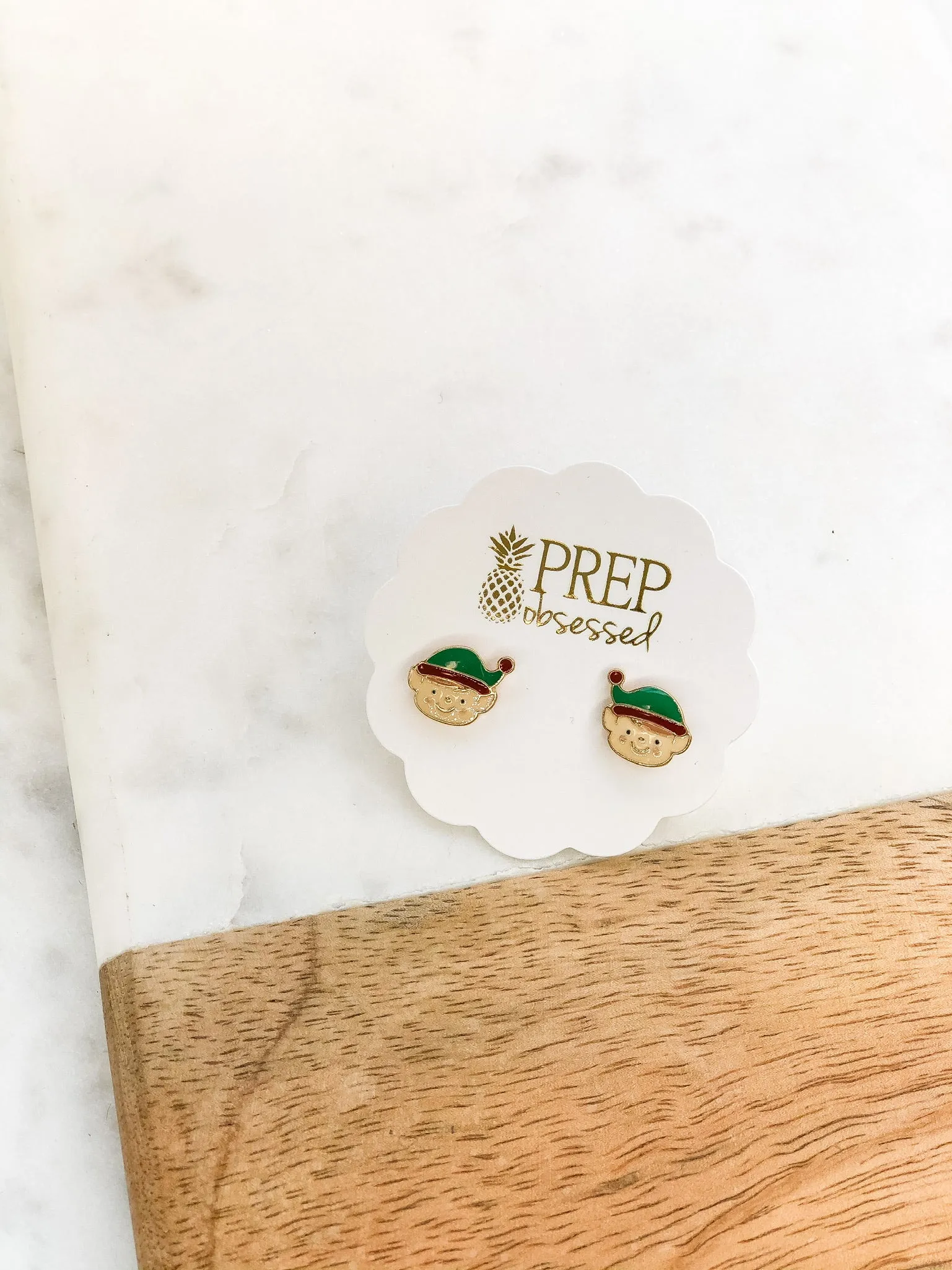 Smiling Elf Signature Enamel Studs