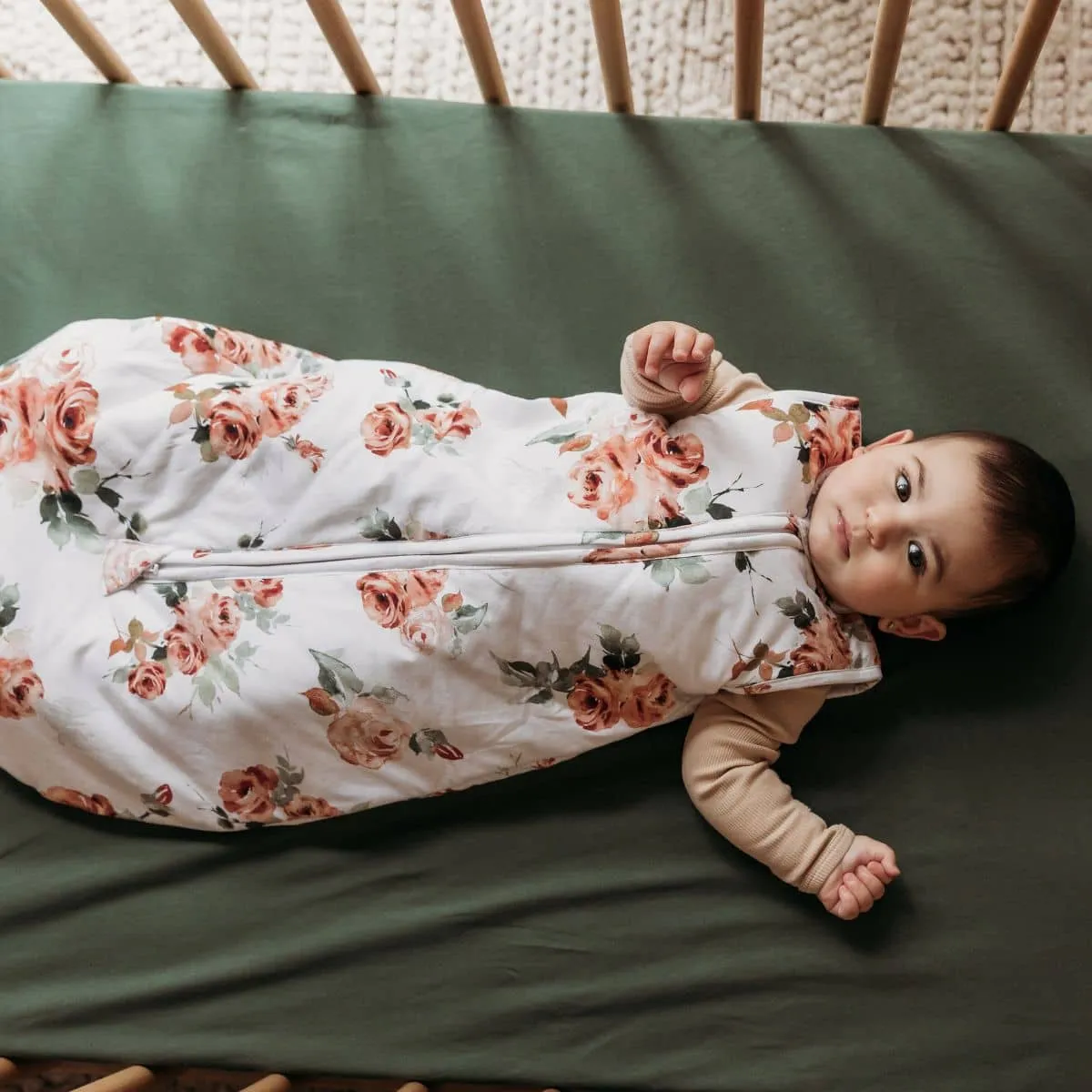 Snuggle Hunny Organic Jersey Sleeping Bag 2.5 TOG - Rosebud