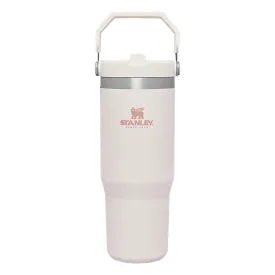 The 30oz IceFlow Flip Straw Tumbler in Rose Quartz