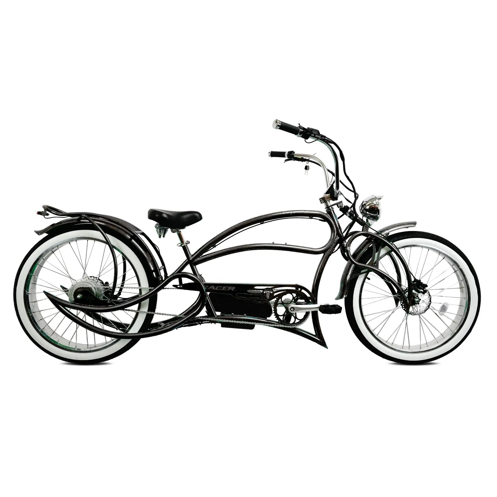 Tracer Beyond Pro 26" 48V/17.5Ah 800W Classic Stretch Chopper Cruiser Electric Bike