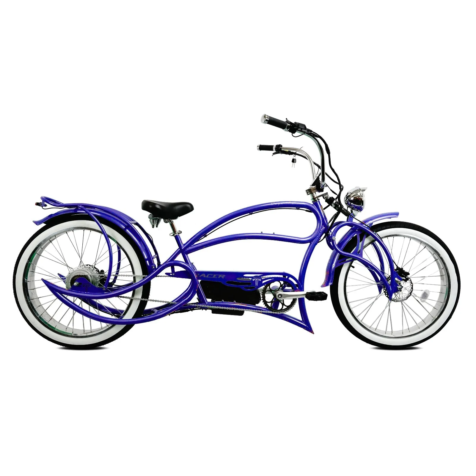 Tracer Beyond Pro 26" 48V/17.5Ah 800W Classic Stretch Chopper Cruiser Electric Bike