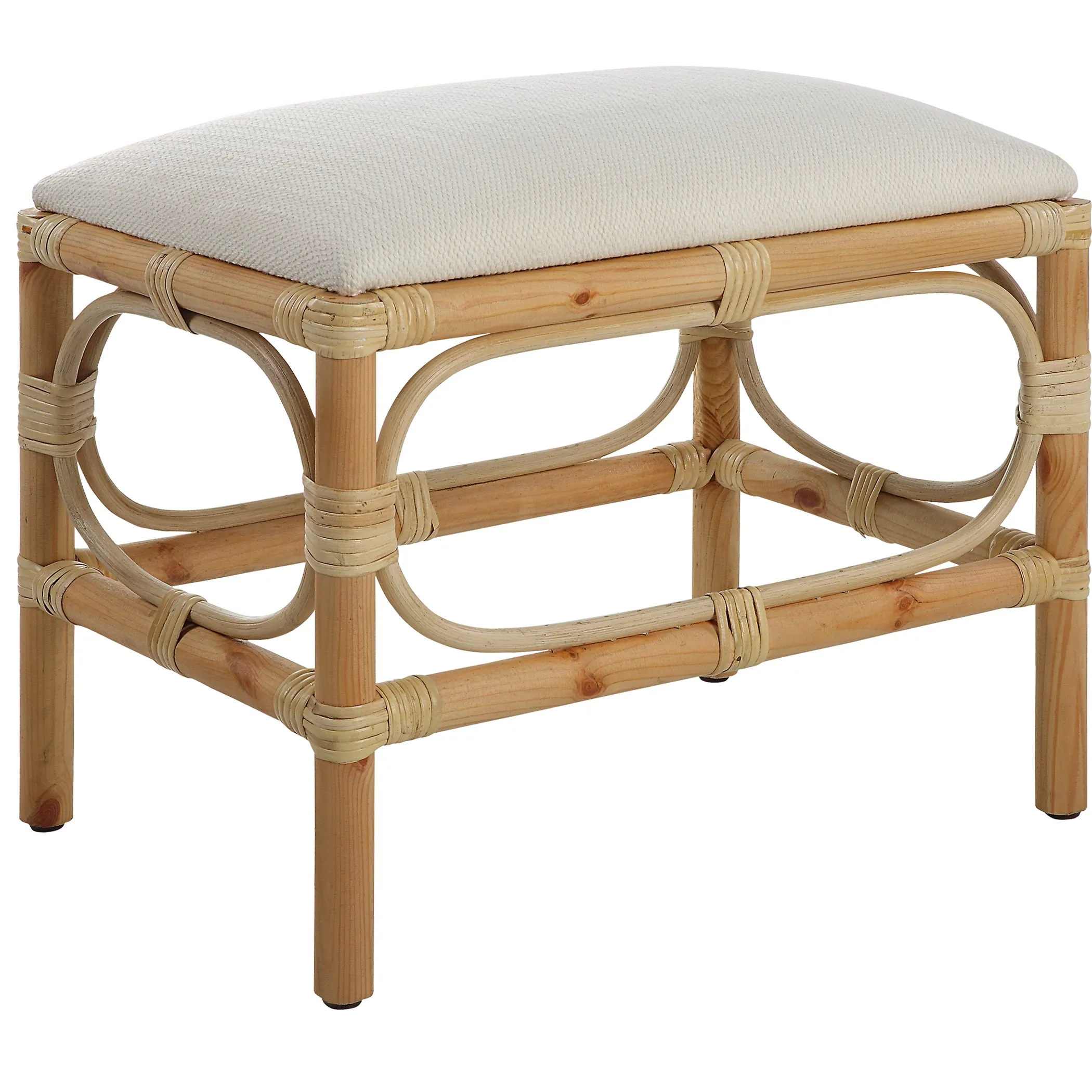 Uttermost Laguna Small White Bench