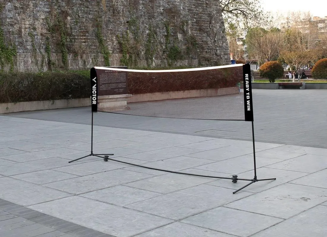 Victor C-7041C Portable Adjustable Badminton Net Set - Premium Quality with Easy Setup for Outdoor and Indoor Use