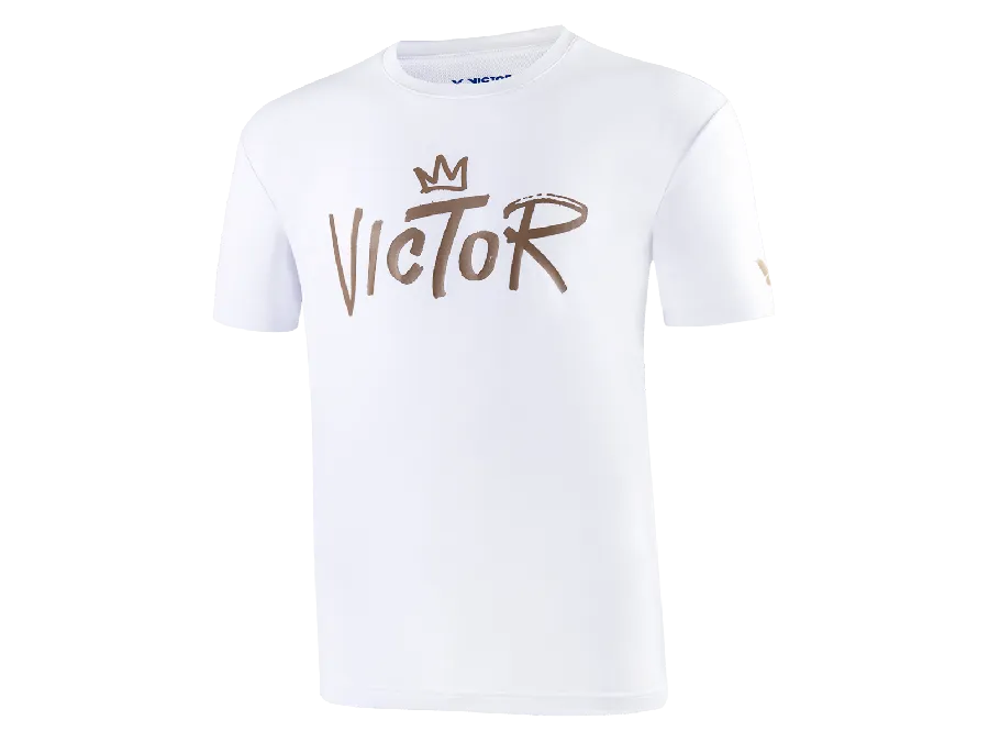 Victor T-25007 A Badminton Unisex T-Shirt [White]