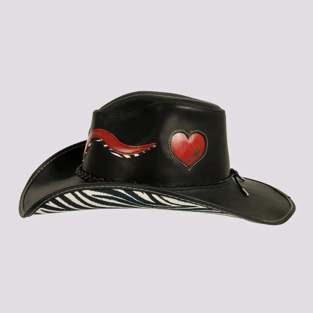 Wild Thing | Womens Black Genuine Leather Cowgirl Hat