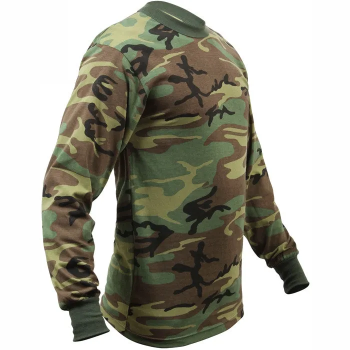 Woodland Camouflage - Military Long Sleeve T-Shirt