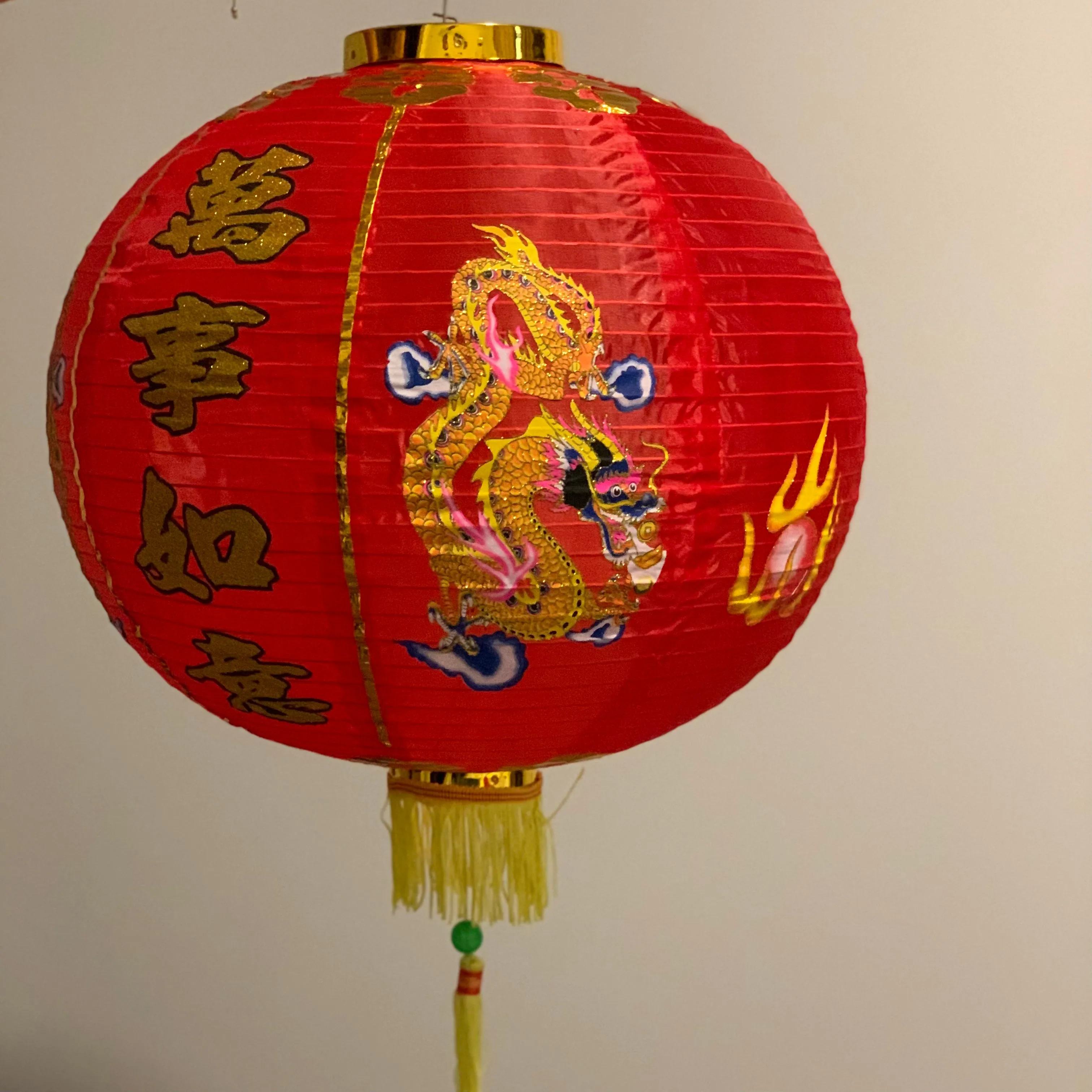 XLarge Red Chinese Dragon Lanterns (50cm) - 2 pack nylon