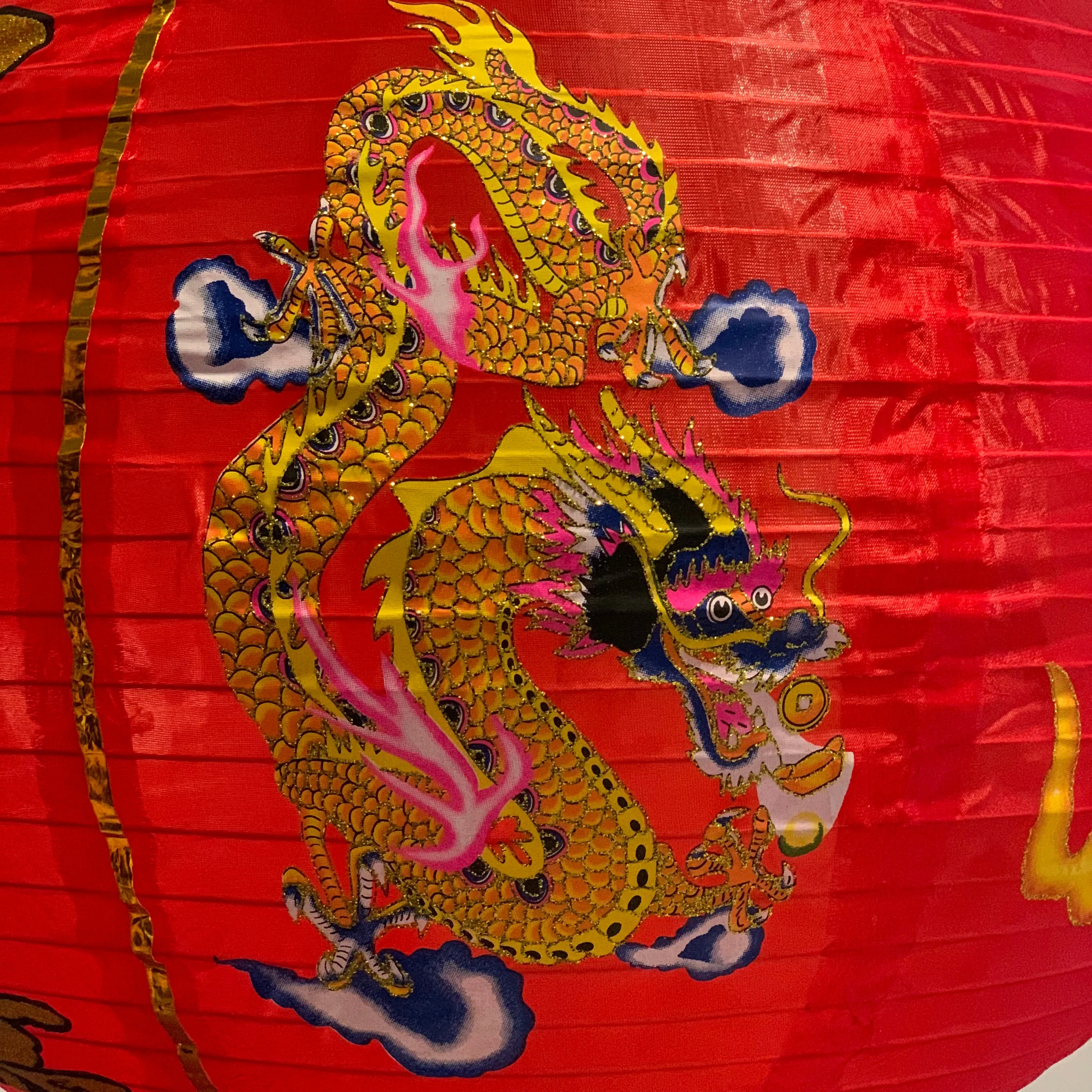 XLarge Red Chinese Dragon Lanterns (50cm) - 2 pack nylon